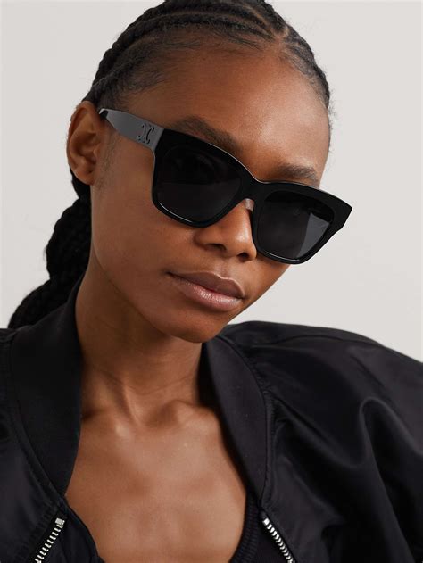 black celine triomphe sunglasses|TRIOMPHE 13 SUNGLASSES IN ACETATE .